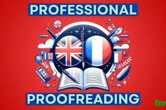 proofread and edit your documents in french and english