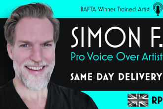 deliver high quality professional british rp male voiceovers