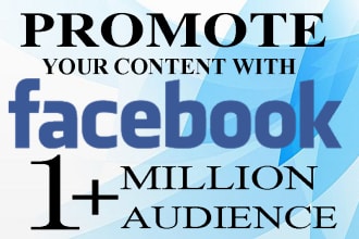 promote and shoutout your content with facebook 1 million audiences, influence