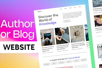 create a responsive author or blogger website in wordpress