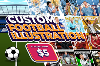 draw vector art your favorite football player in 24 hours