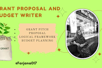 write proposal and make budget plan for your nonprofit