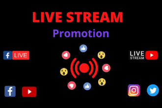 promote your live stream to real and organic facebook users