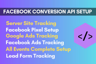 setup facebook conversion API, server site tracking and fix tracking problem