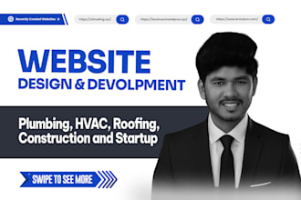 design hvac, plumbing, roofing, contractor website
