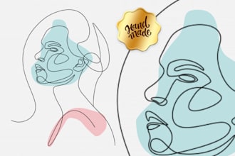 draw a line art illustration of your photo