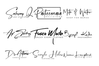 design signature, handwriting, scripted, cursive logo