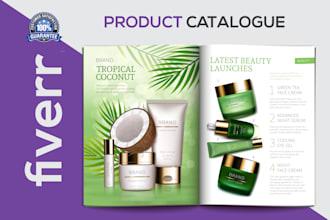 do amazing product catalog, food and drinks menu design