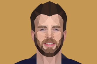 make a low poly portrait from your photo