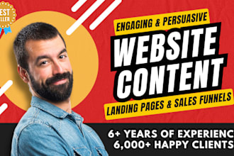 write epic website content, landing page copy, sales funnels