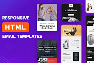 design professional responsive HTML email template