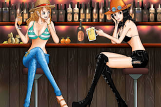 draw your original character design in one piece style