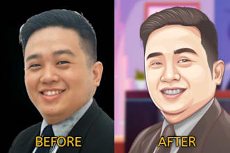make a vector portrait face
