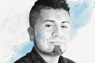 draw a realistic pencil portrait in procreate