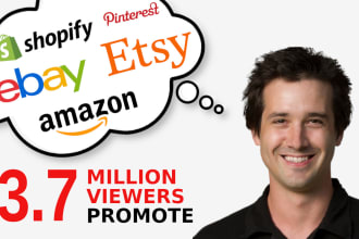 promote etsy, shopify, amazon or ebay store on pinterest