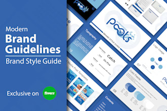 create modern brand style guide, brand guidelines, brand book