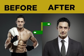 do professional business, corporate headshot photo edit and retouch