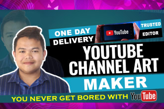 design your youtube channel art with free profile logo