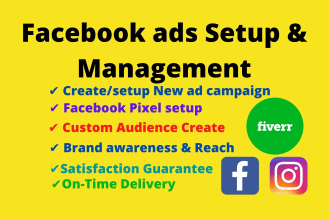 set up facebook,  instagram retargeting ads with fb pixel