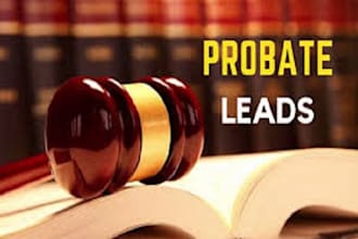 provide you  probate leads, investors leads crypto leads,business leads