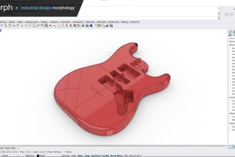 model your guitar in rhino 3d ready for cnc machining