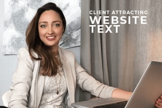 write your home page, about page and sales page