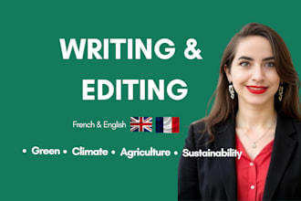 write on sustainability, climate, nature, and environment