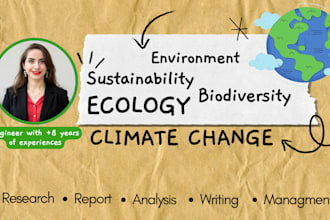 research and write on climate change, the environment, and sustainability