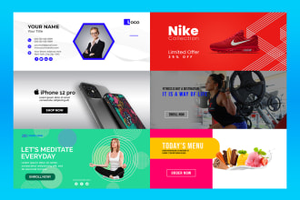 design unique social media banner header facebook cover photo web ads