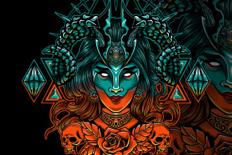 make design and illustration for apparel skateboard merchandise