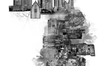 create architectural photo collages