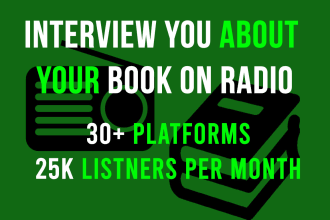 promote your book with a radio interview on 30 platforms