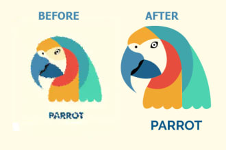 do vector tracing, vector logo, redraw, vectorize your icon or image quickly