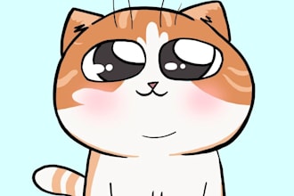 turn your pets into a doodle art,vector art ,realistic digital drawing