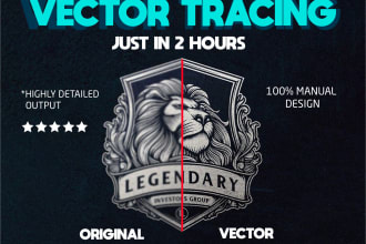 do manual vector trace, recreate and redraw your logo in 2 hours