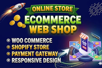 design responsive wordpress ecommerce website, woocommerce web store