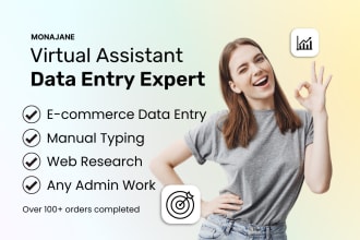 be your data entry and web research virtual assistant