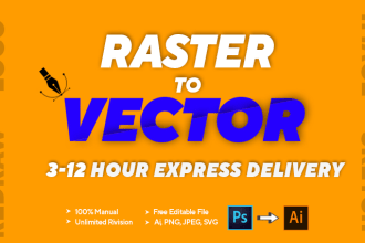 vector tracing,redraw,raster to vector,trace raster logo to vector