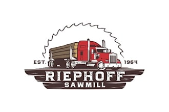 design a modern, vintage logo for a sawmill