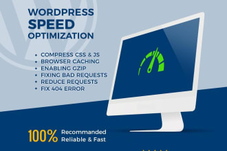 do wordpress website speed optomization, increase page speed