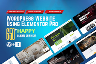 design responsive wordpress website with elementor pro