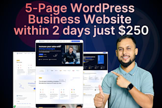 do 5 pages wordpress business website within 2 days for just 250 USD