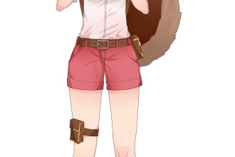 draw anime style character full body