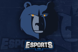 illustrate you a mascot esports logo like this
