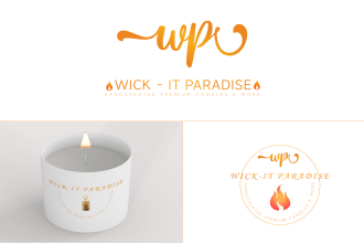 design a modern candle logo and product label