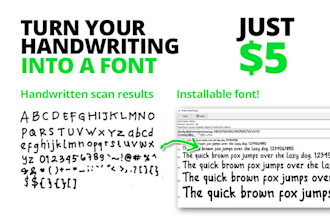 transform your handwriting into a custom installable font