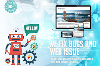 fix or develop any php,codeigniter,laravel website