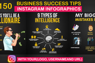 design business success tips infographics for instagram
