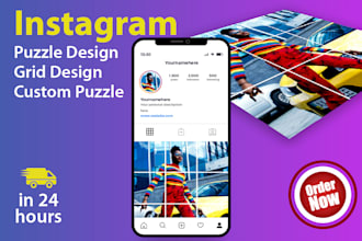 design instagram puzzle feed instagram post grid design