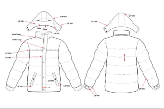 do fashion clothing design with tech pack for sewing or manufacturing